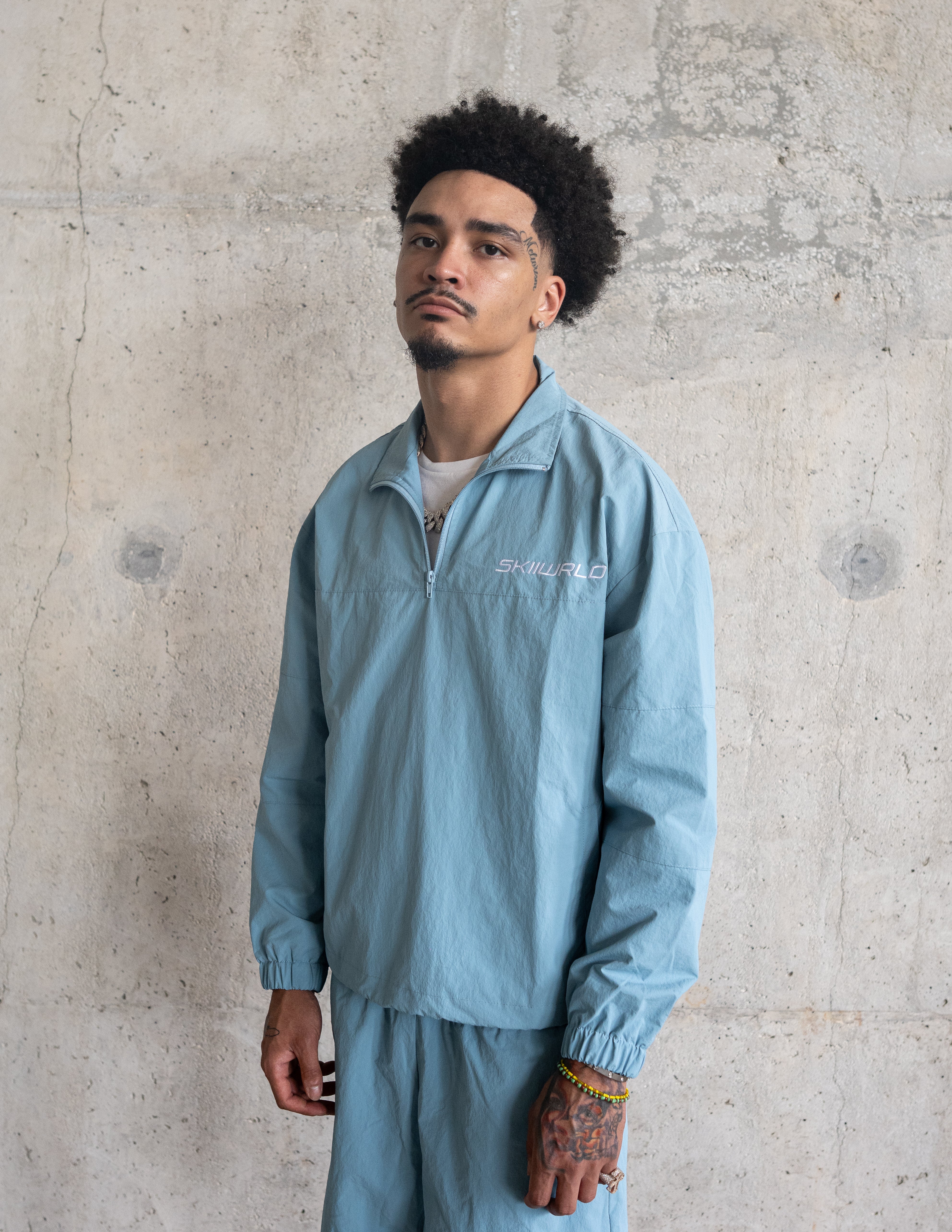 Skiiwrld Quarter zip (Baby Blue)