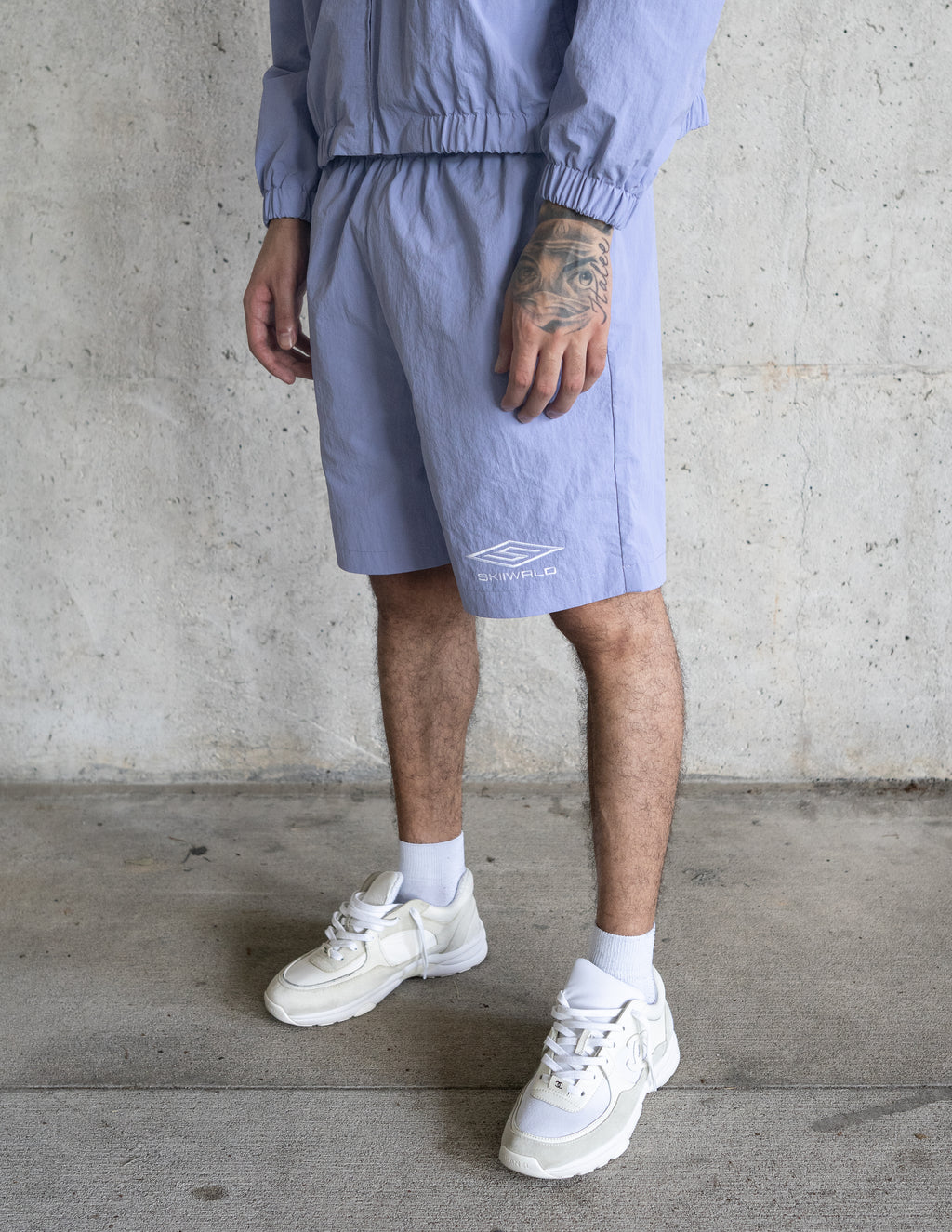 Skiiwrld Nylon Logo Shorts (Lavender)