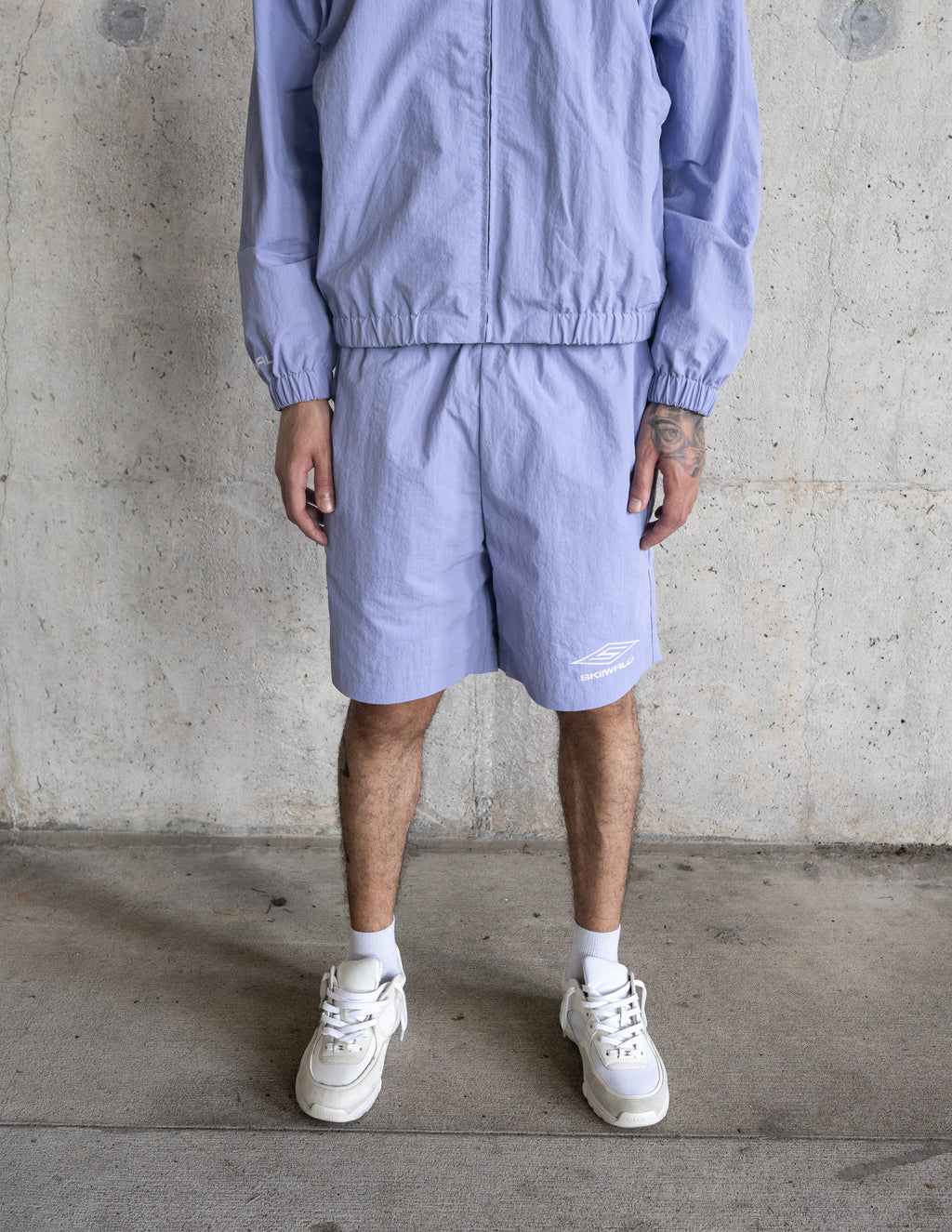 Skiiwrld Nylon Logo Shorts (Lavender)