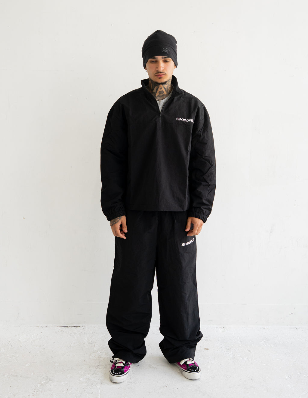 Skiiwrld Quarter Zip Set (Black)
