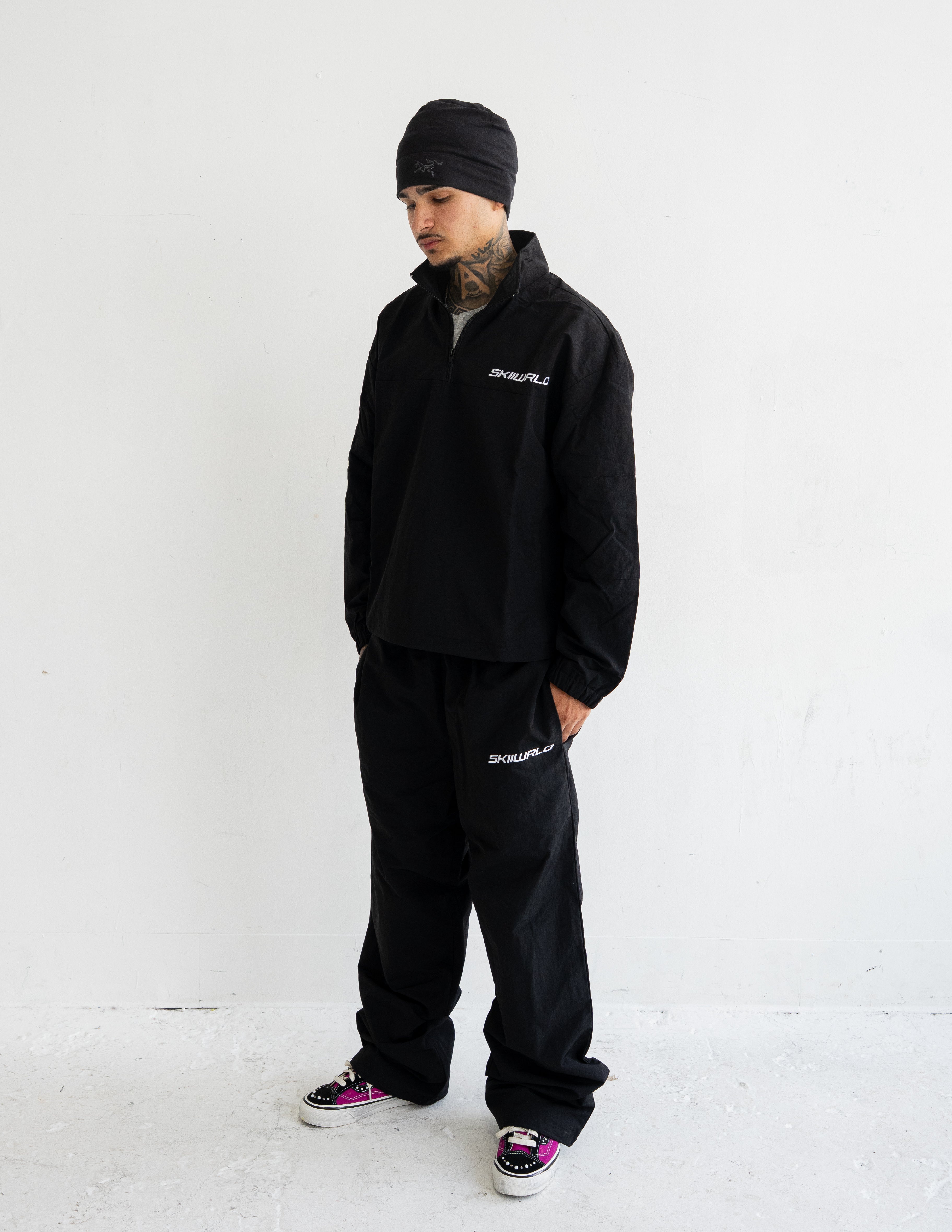 Skiiwrld Quarter Zip Set (Black)